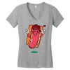 cool hotdog Women's V-Neck T-Shirt