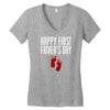 happy first fathers day Women's V-Neck T-Shirt