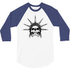 evil skull face 3/4 Sleeve Shirt