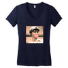 Michelangelo David Bubble Gum Women's V-Neck T-Shirt