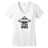 stay weird Women's V-Neck T-Shirt