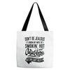 Don't Be Jealous I Know My Wife Is Smokin' Hot but She Can't Help It Tote Bags