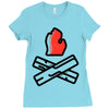 let's go camping Ladies Fitted T-Shirt