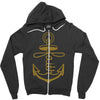 anchored faith Zipper Hoodie
