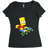 skate bart Women's Triblend Scoop T-shirt