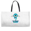 monster eye blue Weekender Totes