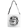 given enough coffee i could rule the world white Adjustable Strap Totes