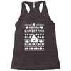 funny ugly christmas smiley emoticon Racerback Tank