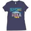 sharks will kill you Ladies Fitted T-Shirt