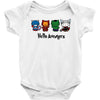 hello avengers Baby Bodysuit
