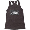 legends are born in june Racerback Tank