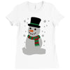 christmas snowman Ladies Fitted T-Shirt
