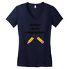 down with homework Women's V-Neck T-Shirt