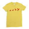 Origami Animal Ladies Fitted T-Shirt