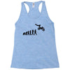 evolution of a biker dirt bike mx motocross t shirt men Racerback Tank