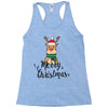 merry cristmas reindeer Racerback Tank