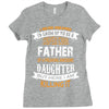 Super Cool Father Of A Freaking Awesome Daughter Ladies Fitted T-Shirt