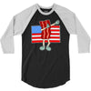 bacon american flag dab 3/4 Sleeve Shirt