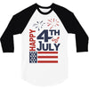 happy 4th of july 3/4 Sleeve Shirt