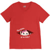 July Peeking Out Baby Girl in Spanish V-Neck Tee