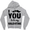 i moustache you to be my valentine Zipper Hoodie