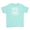 route 66 stampa bianca starda america sport Youth Tee
