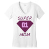 super mom 01 Women's V-Neck T-Shirt