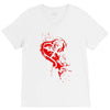 heartless splatter V-Neck Tee