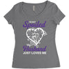 i'm not spoiled my husband just loves me Women's Triblend Scoop T-shirt
