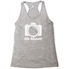 oh shoot camera Racerback Tank