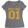 1 best dad Women's Triblend Scoop T-shirt
