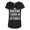 queens are born in october. Maternity Scoop Neck T-shirt