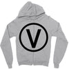 vegan symbol Zipper Hoodie