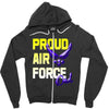 proud air force dad Zipper Hoodie