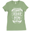 Super Cool Mommy Of A Freaking Awesome Son Ladies Fitted T-Shirt