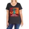 i want to believe santa parody Ladies Curvy T-Shirt