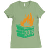 2016 dumpster fire Ladies Fitted T-Shirt