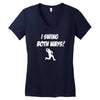 i swing both ways Women's V-Neck T-Shirt