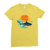 Daddy Shark Ladies Fitted T-Shirt