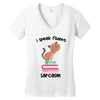 i speak fluent sarcazm Women's V-Neck T-Shirt