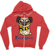 ravenpaw pug Zipper Hoodie