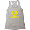 biohazard emo gamer cool rock music Racerback Tank