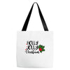 holly jolly christmas Tote Bags
