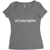 let's play together Women's Triblend Scoop T-shirt