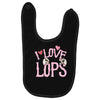 i love lops lots Baby Bibs