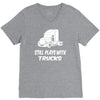 still plays with trucks V-Neck Tee