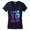 Team 10 Nigt Bubles New Design Women's V-Neck T-Shirt