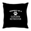 property of a golden retriever Throw Pillow