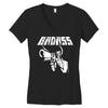 bad ass Women's V-Neck T-Shirt