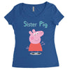 peppa pig sister pig Women's Triblend Scoop T-shirt